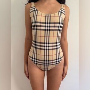 Burberry Plaid One-Piece Swimsuit